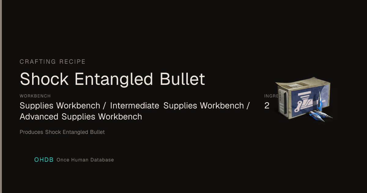 Shock Entangled Bullet