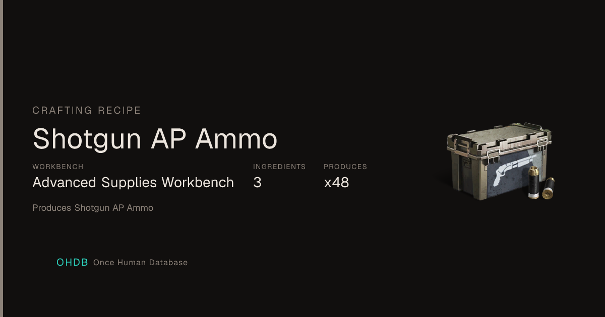 Shotgun AP Ammo