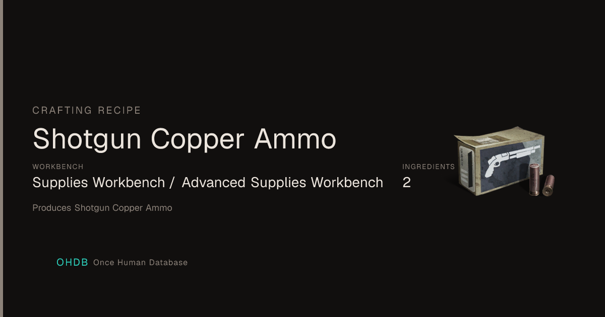 Shotgun Copper Ammo
