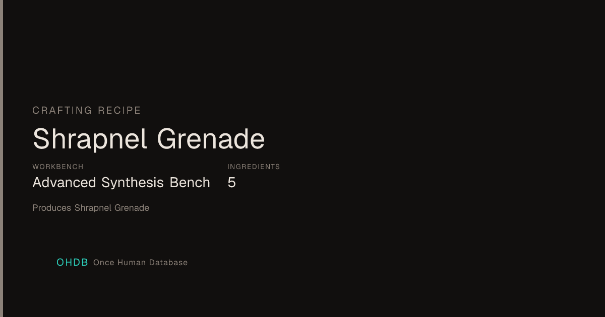 Shrapnel Grenade