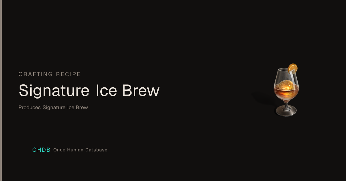 Signature Ice Brew