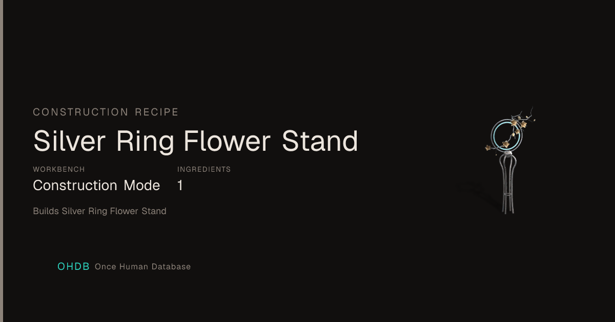 Silver Ring Flower Stand