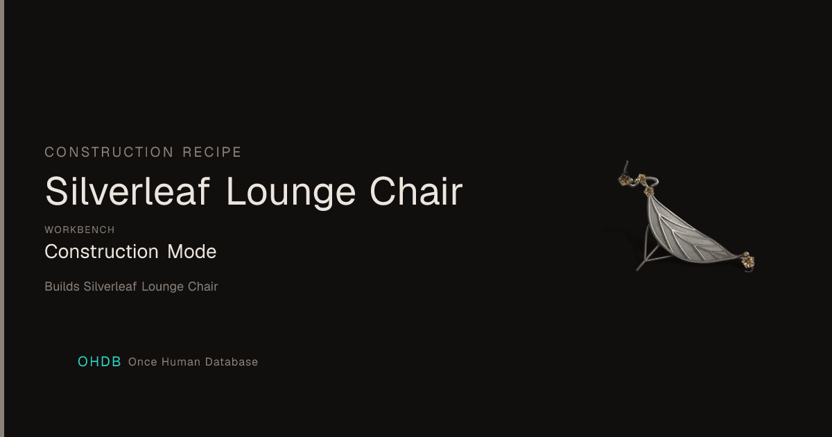 Silverleaf Lounge Chair
