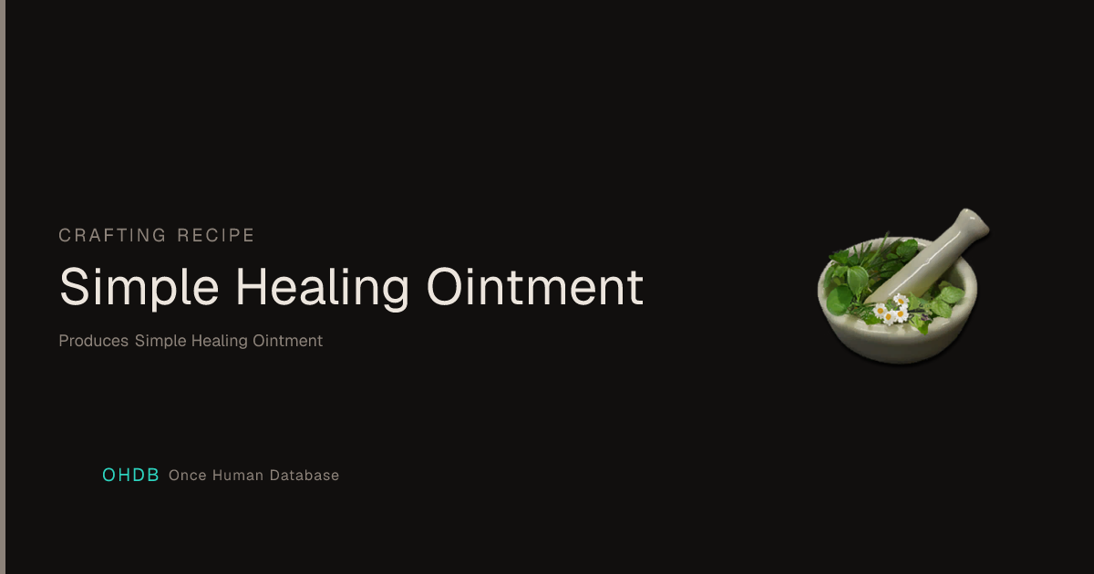 Simple Healing Ointment