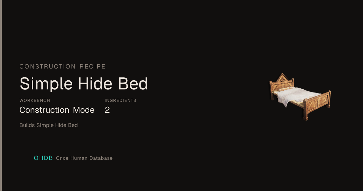 Simple Hide Bed