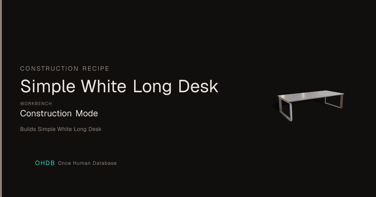 Simple White Long Desk