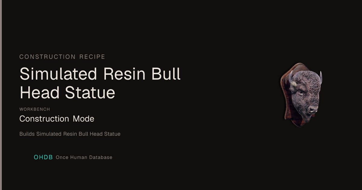 Simulated Resin Bull Head Statue