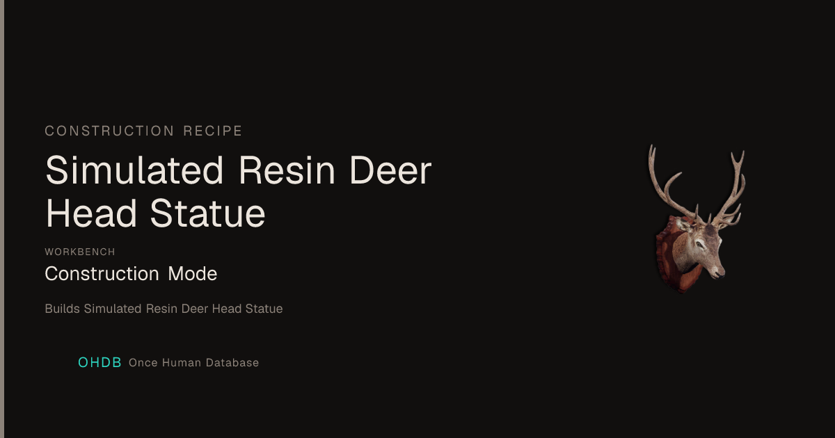 Simulated Resin Deer Head Statue
