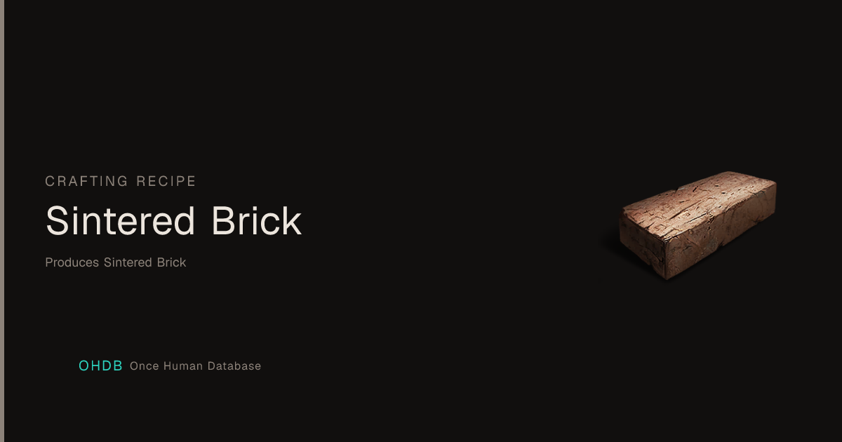 Sintered Brick