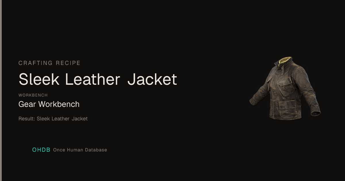 Sleek Leather Jacket