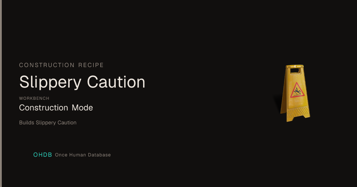 Slippery Caution