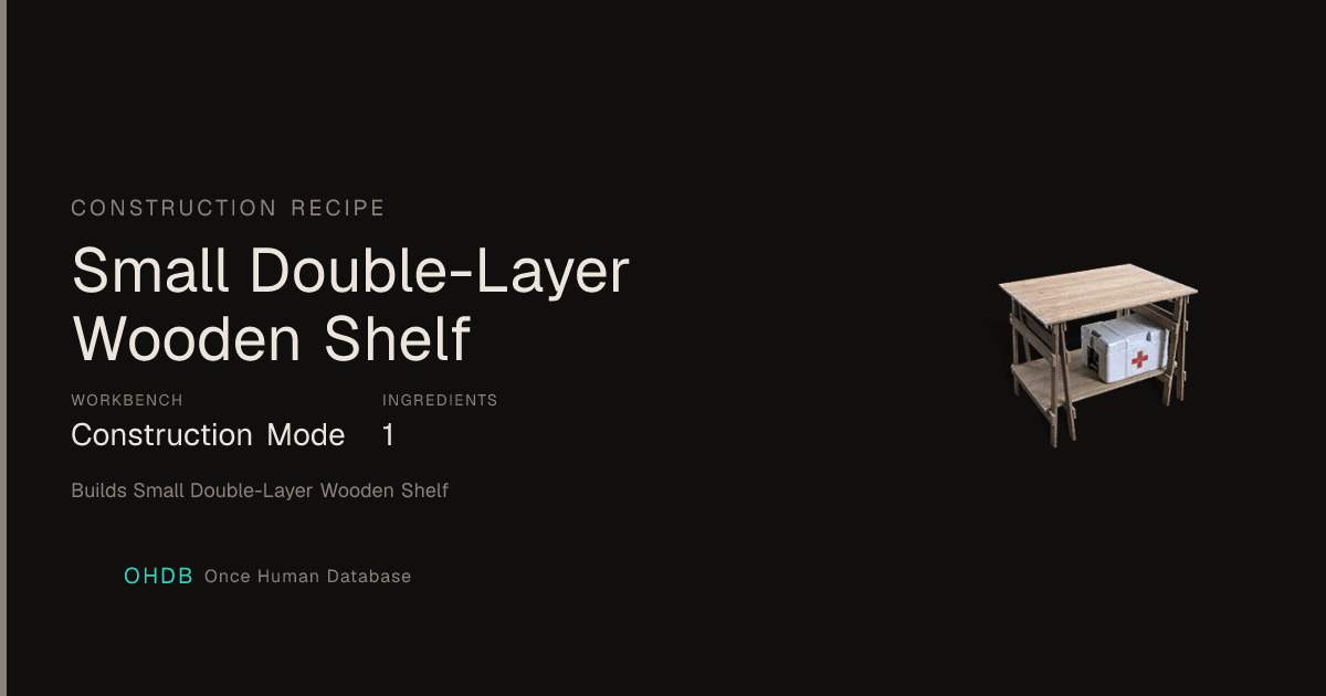 Small Double-Layer Wooden Shelf