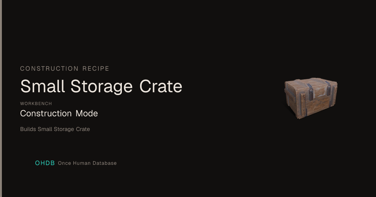 Small Storage Crate