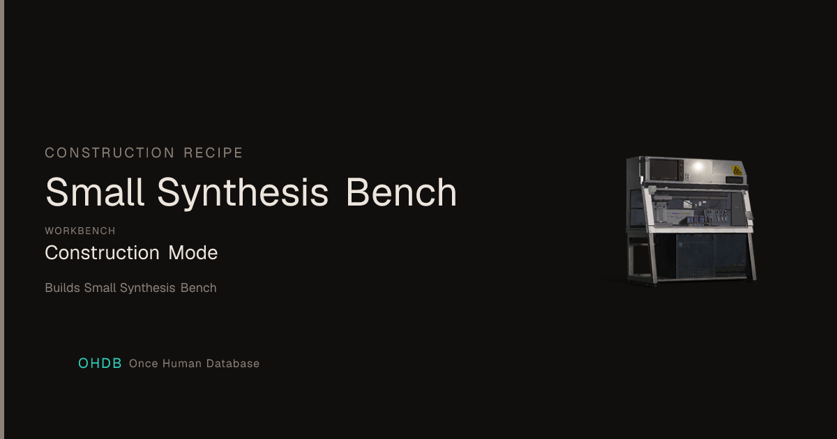 Small Synthesis Bench