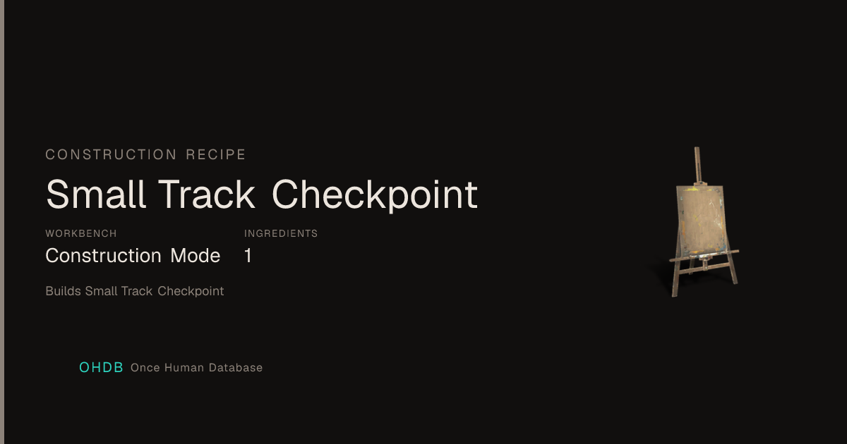 Small Track Checkpoint