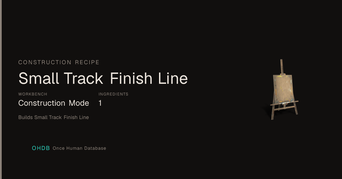Small Track Finish Line