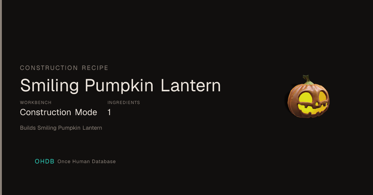 Smiling Pumpkin Lantern