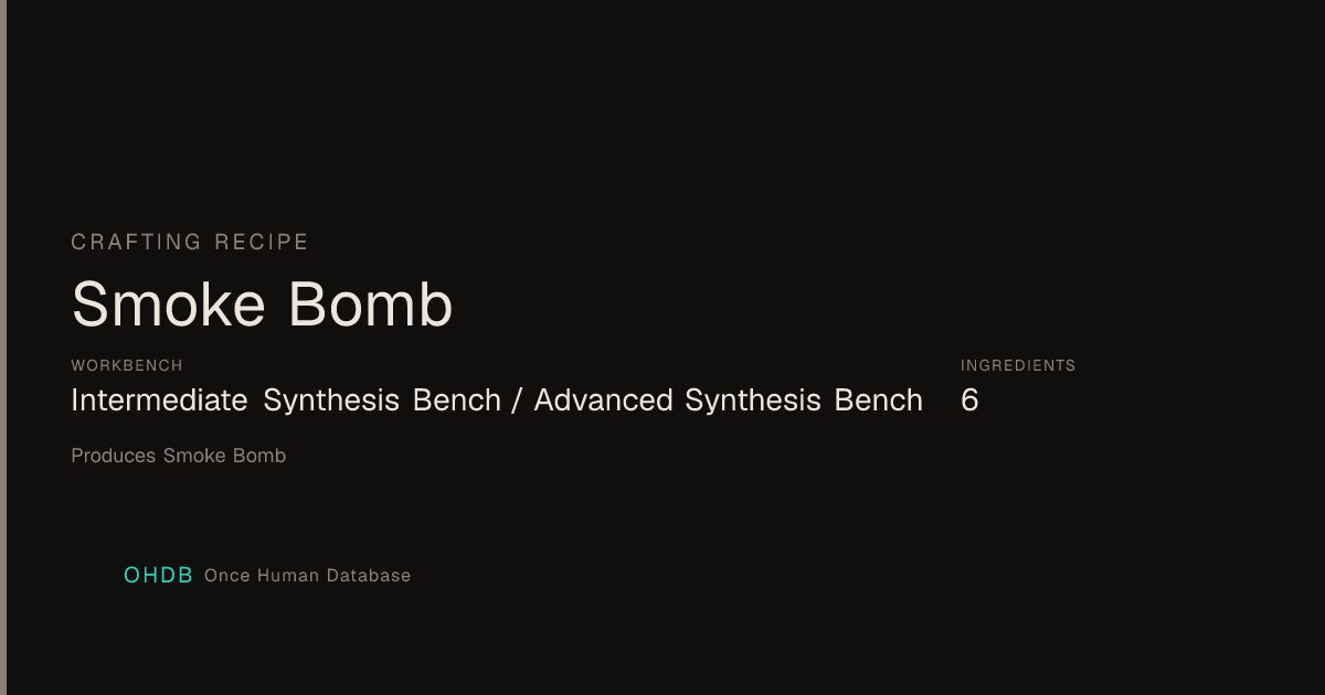 Smoke Bomb