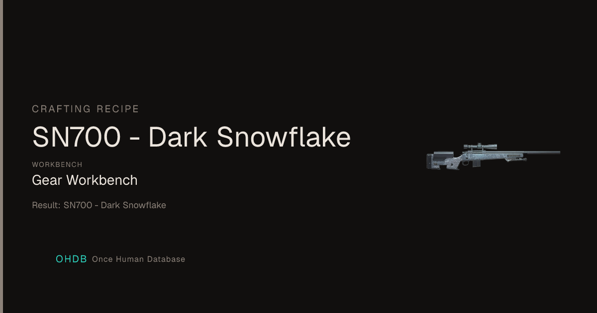 SN700 - Dark Snowflake