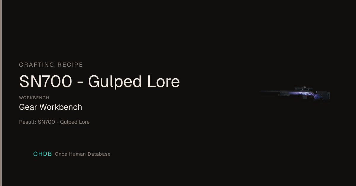 SN700 - Gulped Lore