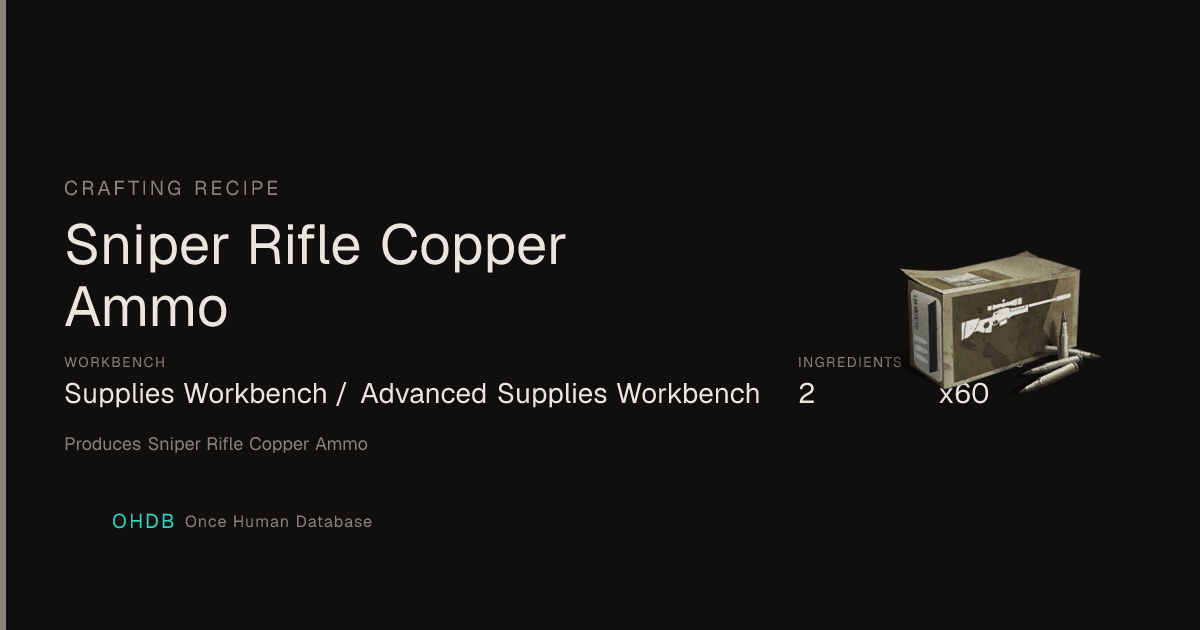 Sniper Rifle Copper Bullet