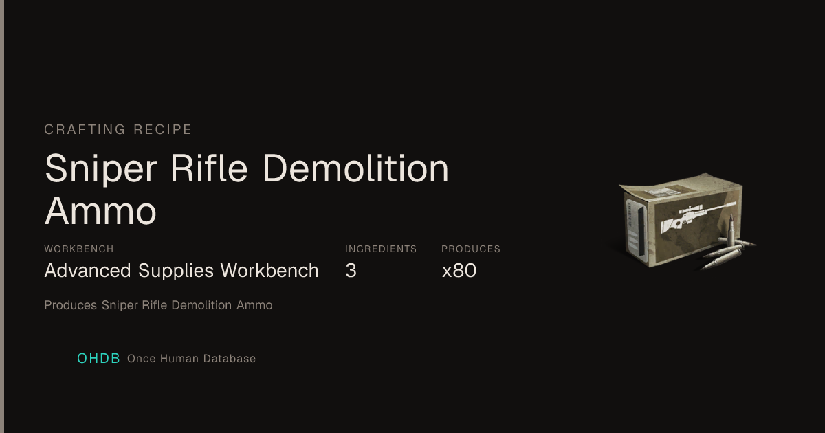 Sniper Rifle HE Ammo