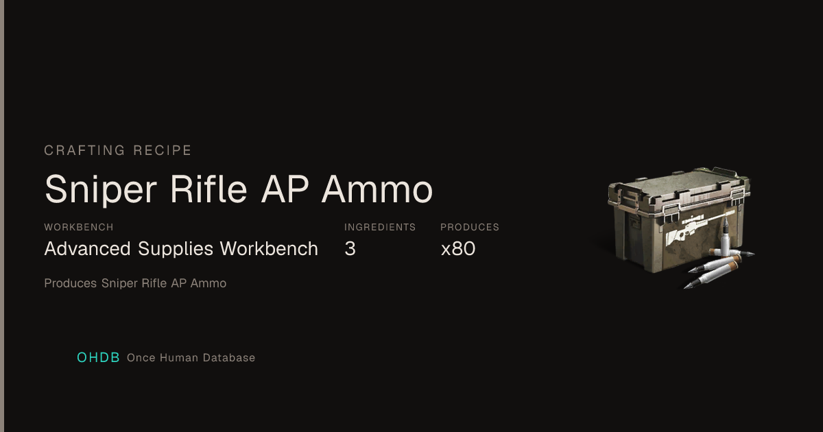 Sniper Riifle AP Ammo
