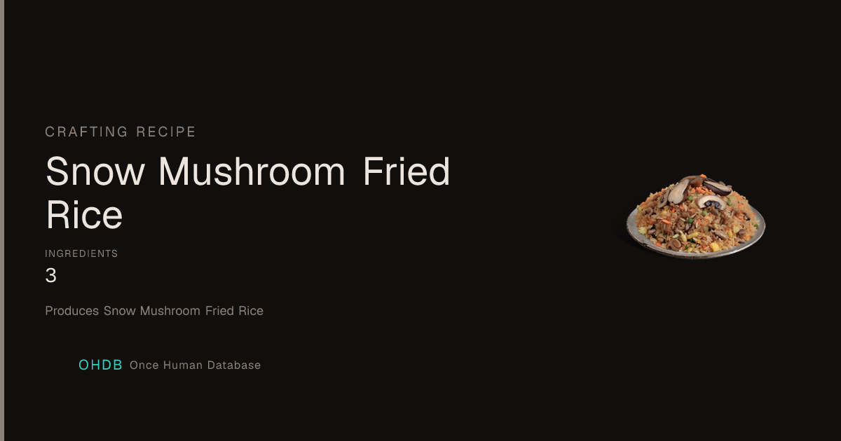 Snow Mushroom Fried Rice