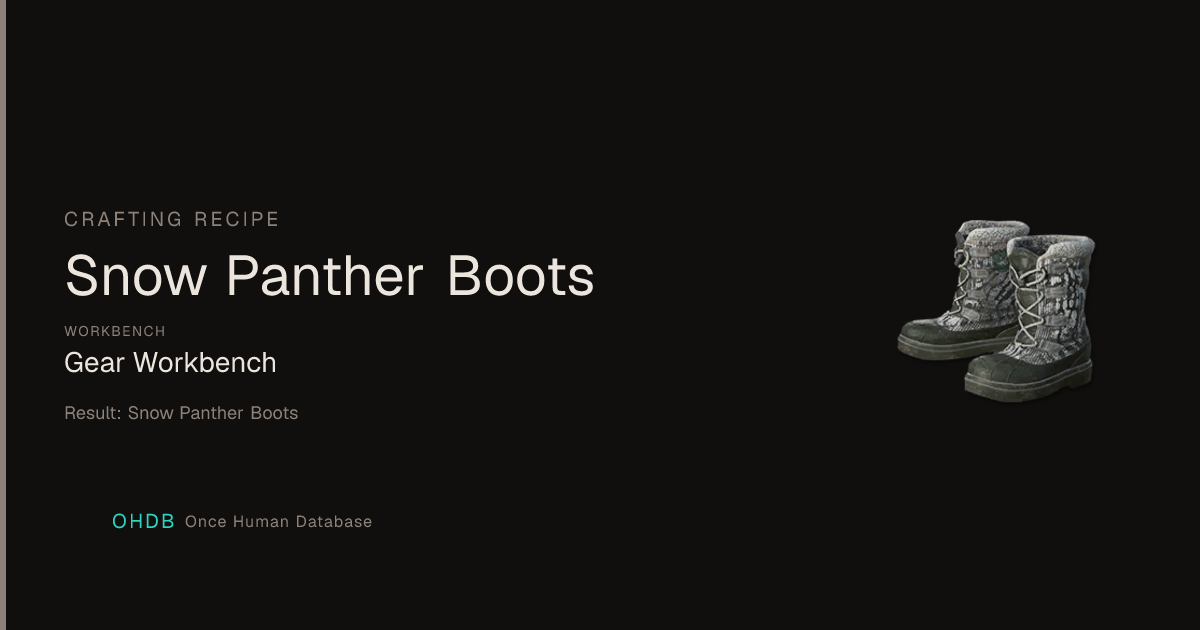 Snow Panther Boots