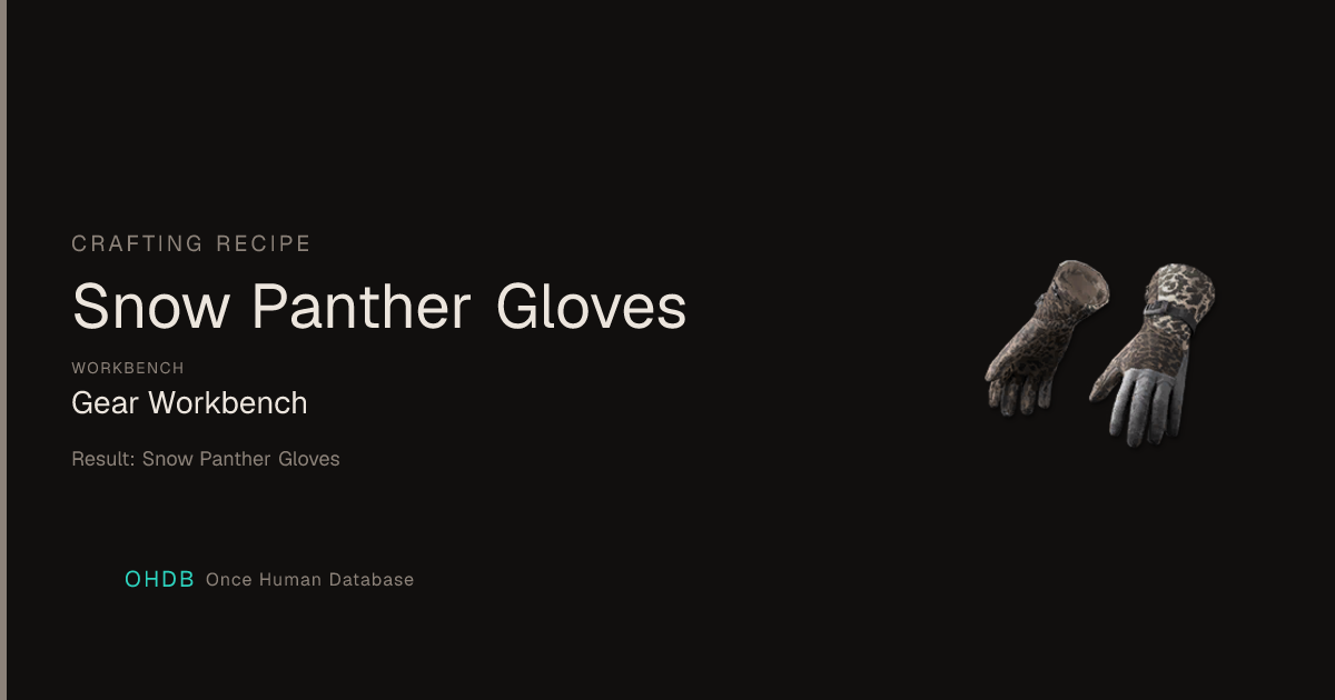 Snow Panther Gloves