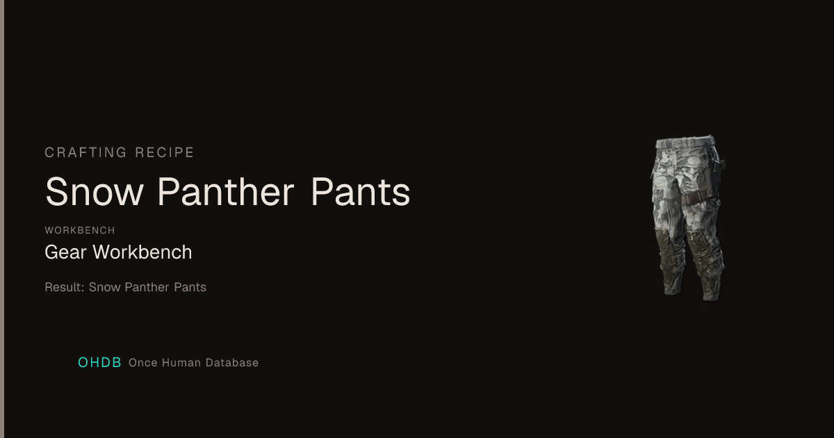 Snow Panther Pants