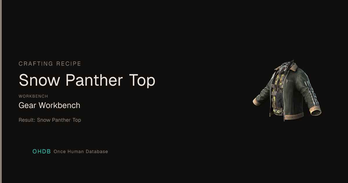 Snow Panther Top