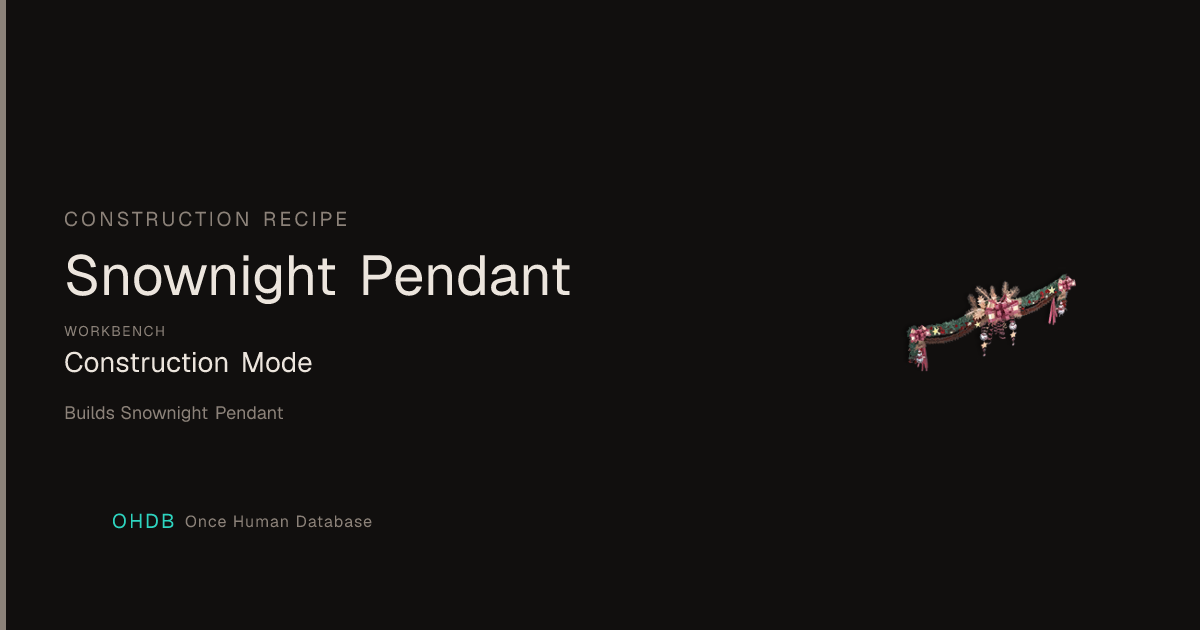 Snownight Pendant