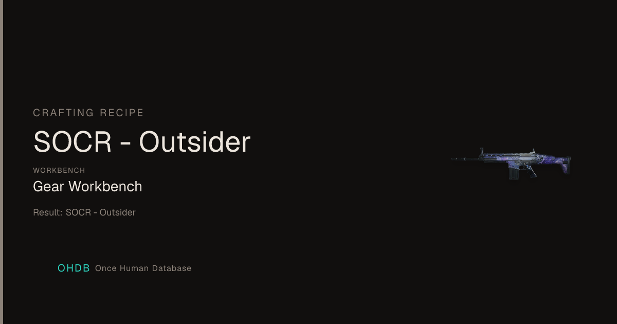SOCR - Outsider