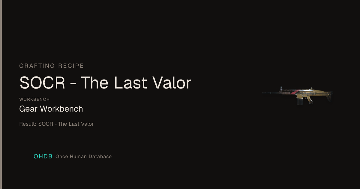 SOCR - The Last Valor