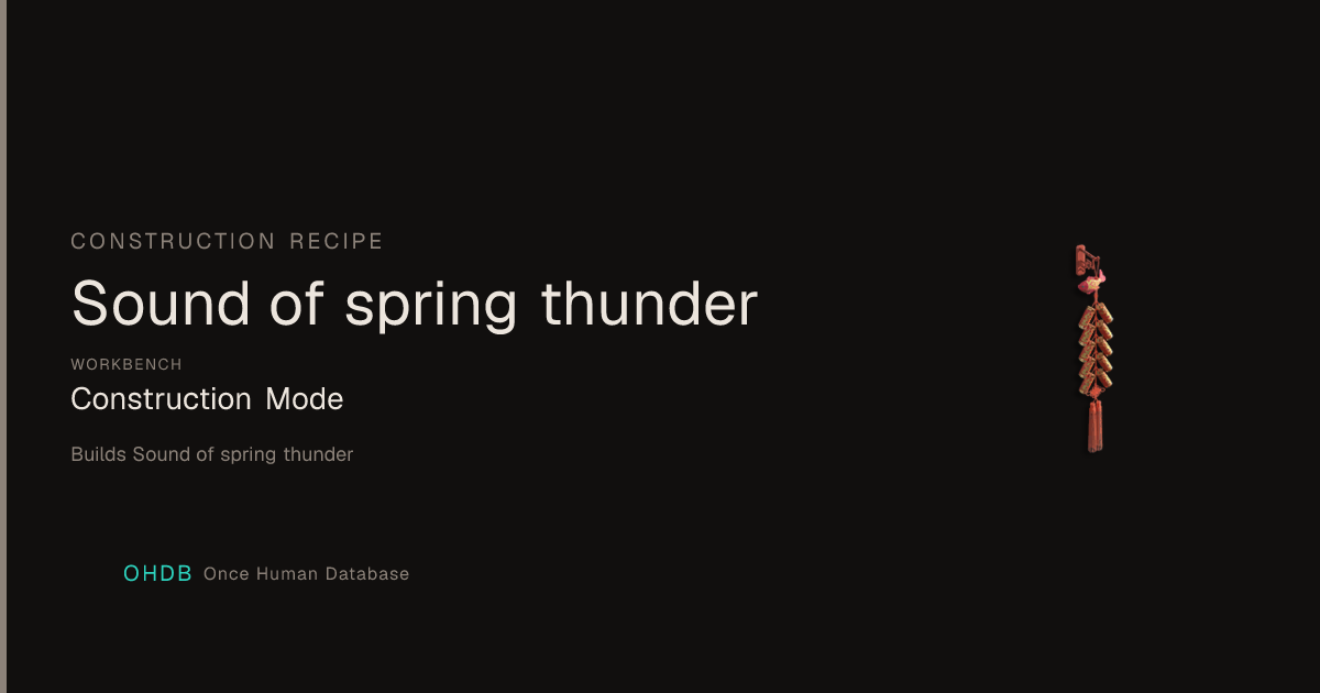 Sound of spring thunder
