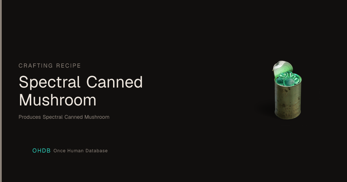 Spectral Canned Mushroom