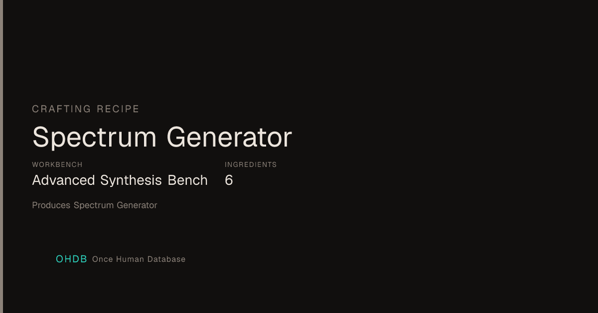 Spectrum Generator