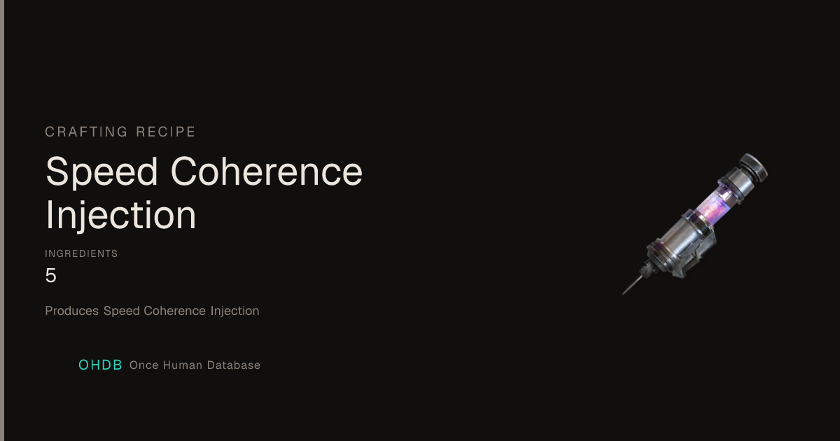 Speed Coherence Injection