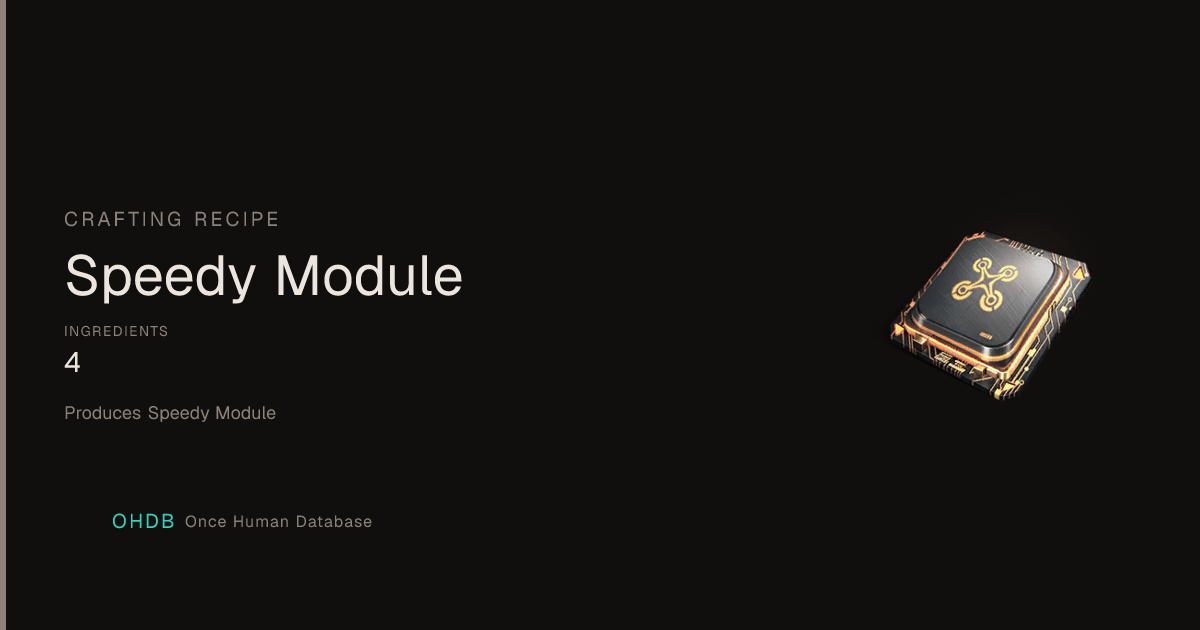 Speedy Module