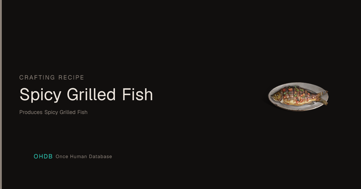 Spicy Grilled Fish