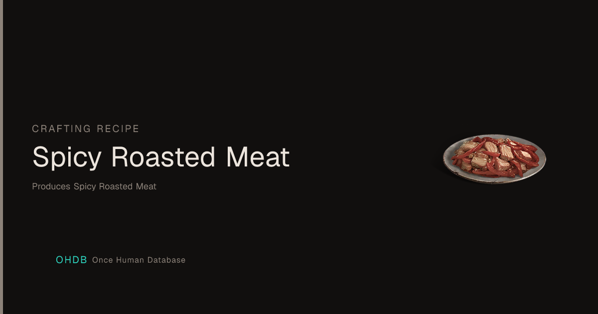 Spicy Roasted Meat