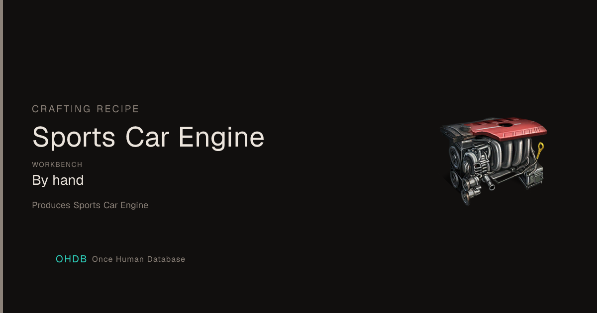 Sports Car Engine