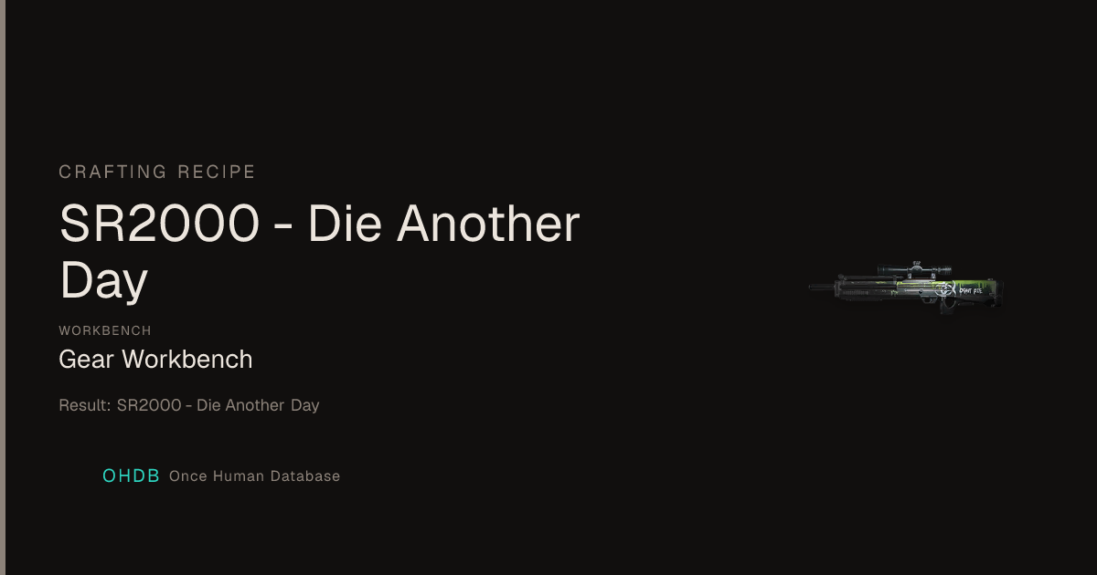 SR2000 - Die Another Day