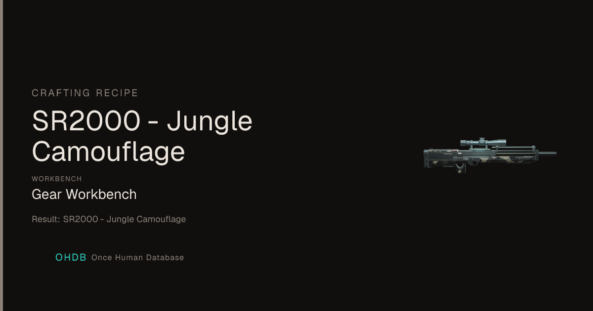 SR2000 - Jungle Camouflage