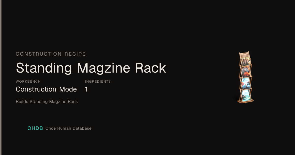 Standing Magzine Rack
