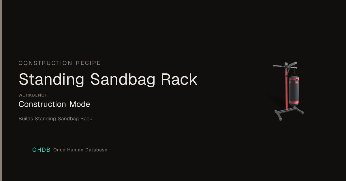 Standing Sandbag Rack
