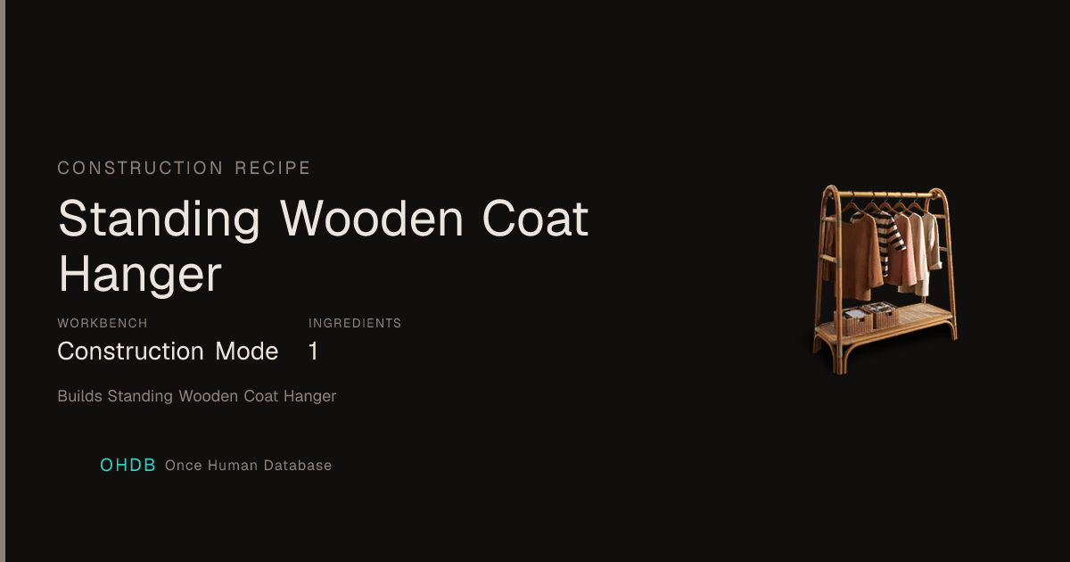 Standing Wooden Coat Hanger