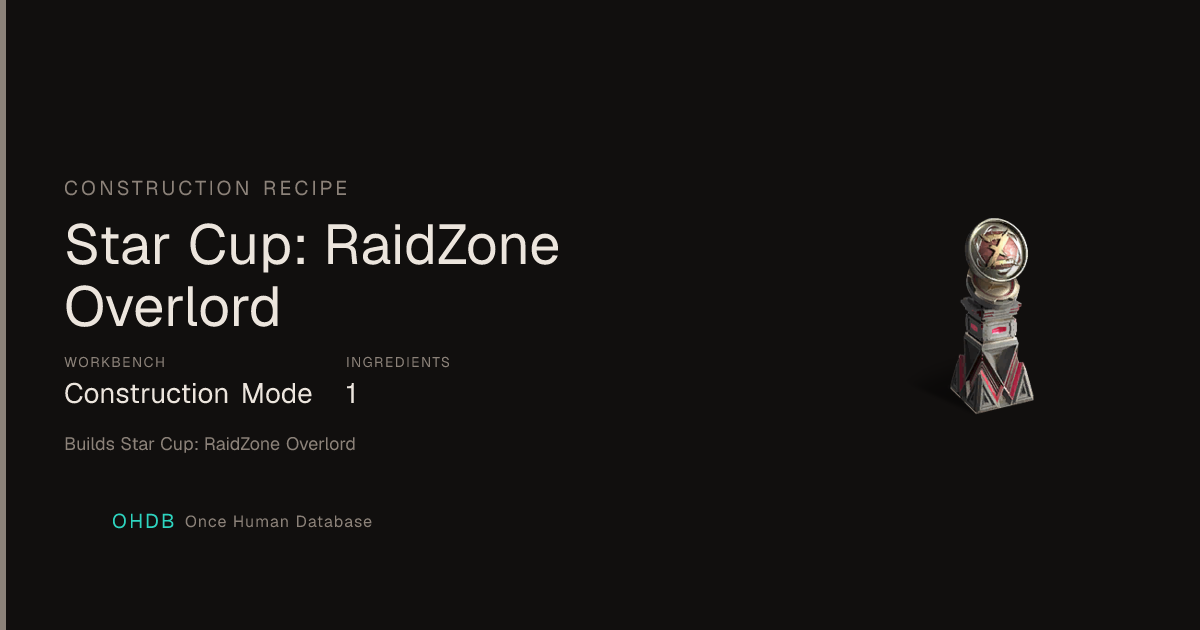 Star Cup: RaidZone Overlord