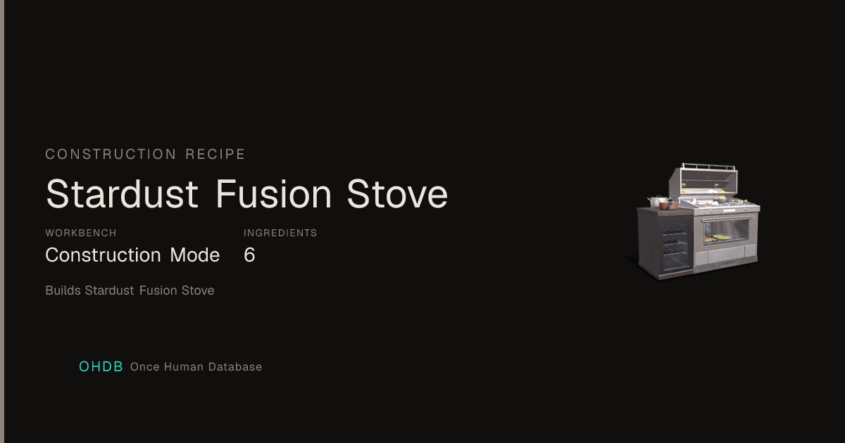 Stardust Fusion Stove